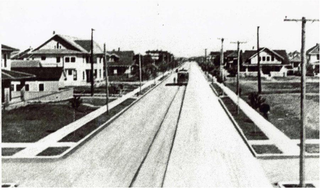 Collett Street looking north-west probably (~1910)