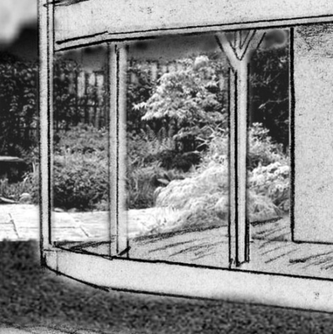 The porch and outdoor area