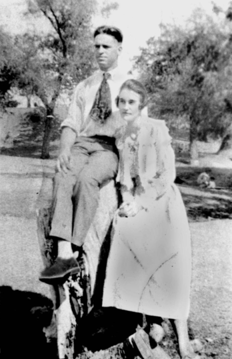 Sam and Netta Densmore in Dallas 1917 Probably at Lake Cliff Park