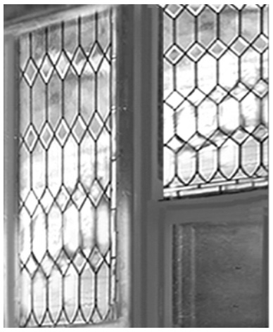 Sidelights by front door