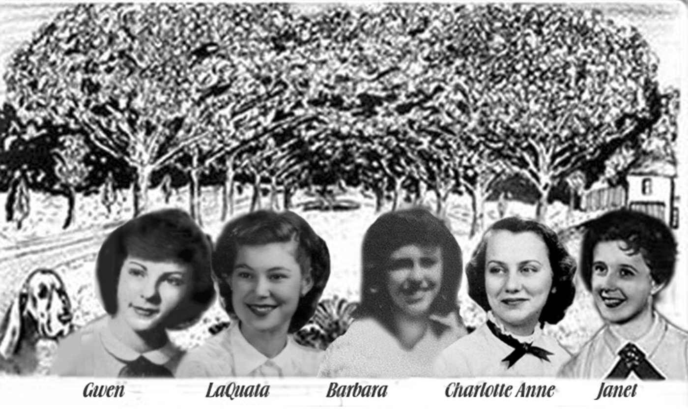 The Girls in Munger Place On the Boulevard