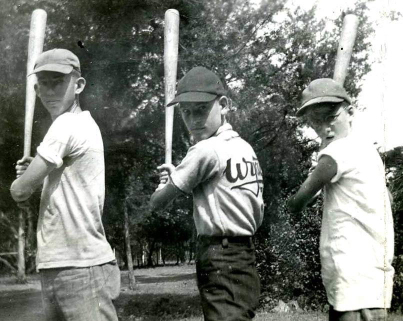 Joe, Bill, David Roper Camp El-Har, 1947