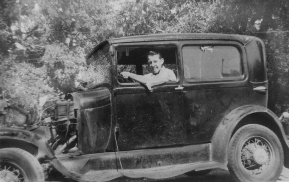 Pop in the backyard Late 1940s