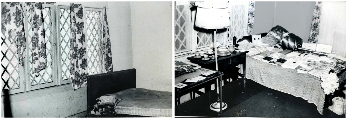 East Front Study Mid 70s vs. East Front Study 1948 Were these curtains the same ones from my sister’s room 27 years later?